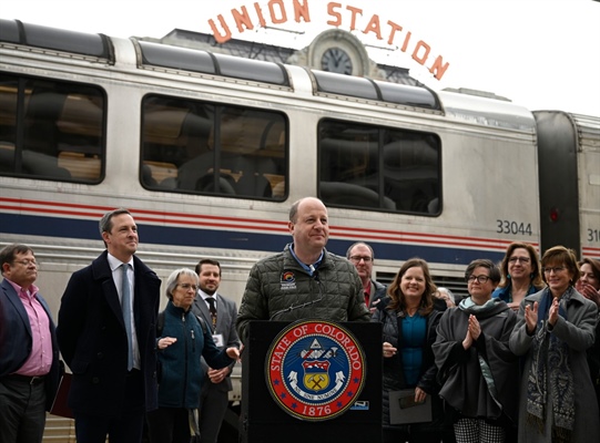 First train rolls as Colorado leaders rally for passenger rail linking Denver, Boulder, Fort Collins by 2027