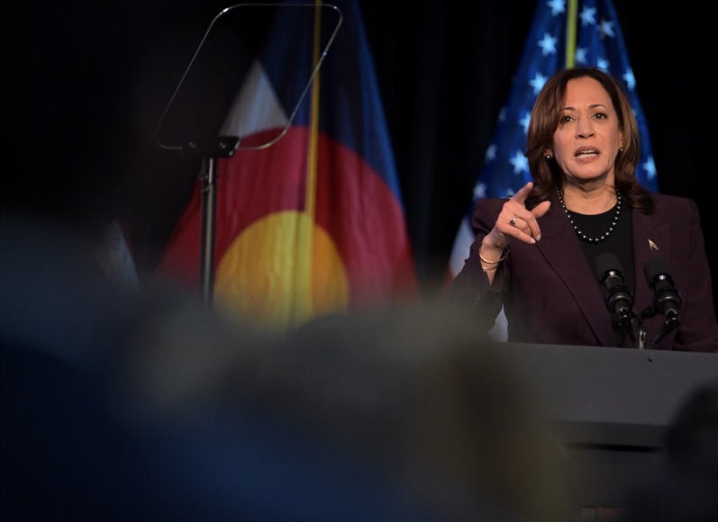 In Denver, Vice President Kamala Harris promises to fight for “assault” weapons...