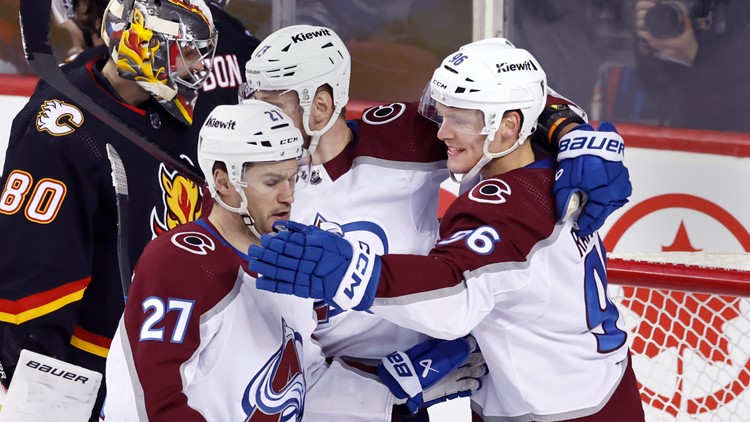 Mikko Rantanen extends point streak to 10 games with four more as Avs beat Flames 6-2