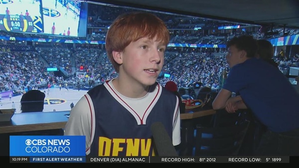 Teen with cystic fibrosis meets Denver Nuggets heroes