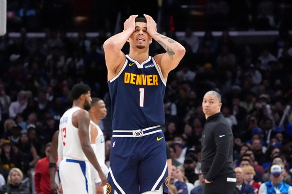 Nuggets fall one shot short of late comeback at Los Angeles Clippers, falling behind in first-place race