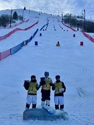 Winter Park Competition Center skiers podium at Junior Nationals