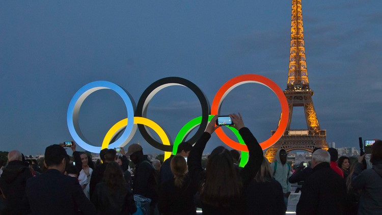 Olympic rings for the Paris Games will be displayed on the Eiffel Tower