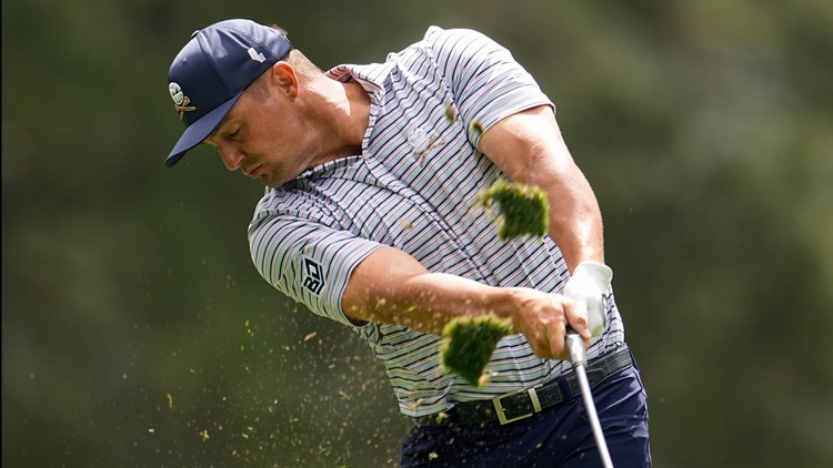 Bryson DeChambeau puts on a Masters clinic and takes a 1-shot lead over Scottie Scheffler