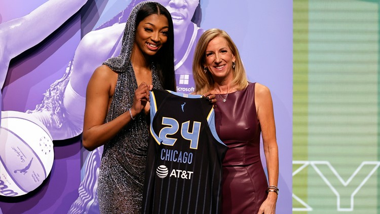 Chicago Sky select Angel Reese with the No. 7 pick in WNBA Draft