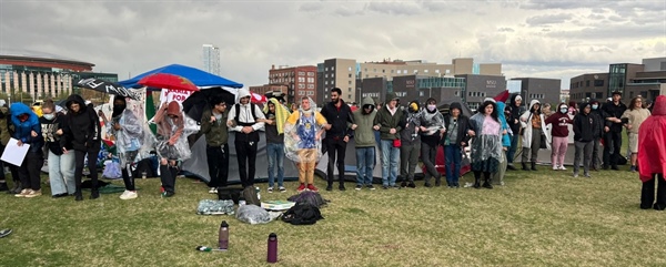 Protestors demanding CU divest from Israel set up camp at Denver’s Auraria campus