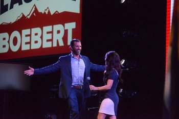 Boebert, Trump Jr. appear together at Loveland campaign event