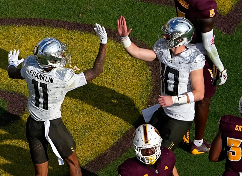 QB Bo Nix and WR Troy Franklin’s Broncos reunion “couldn’t have worked out more...