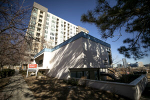 This Jefferson Park office building near Mile High Stadium could be turned into 12 stories of apartments