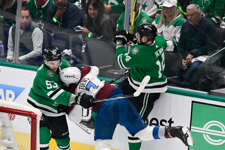 Keeler: O, Captain! Avalanche needs leader to deliver message to Stars goon Jamie...