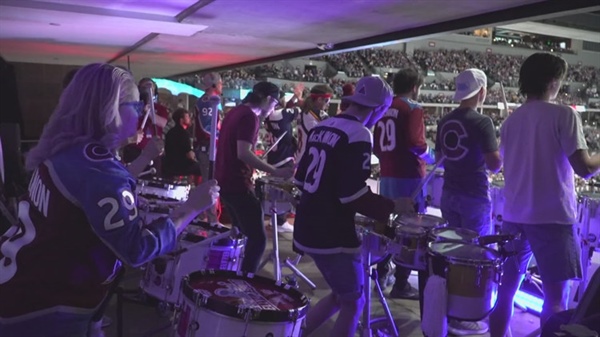 Drumline pumps up Avs and Nuggets crowds at Ball Arena