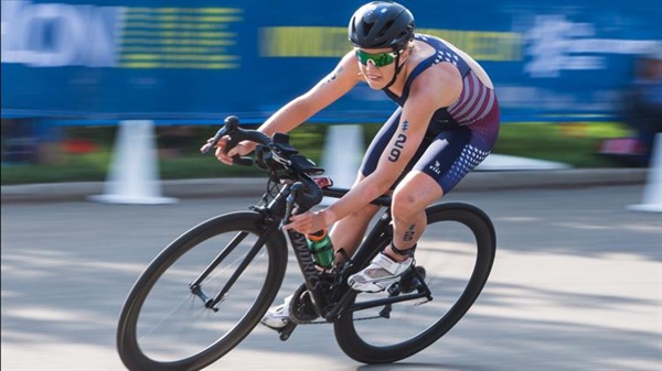 Taylor Knibb wins US cycling time trial to earn spot in Paris in a second sport