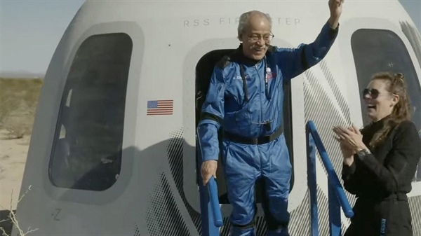 First Black astronaut candidate, now 90, finally reaches space in Blue Origin flight