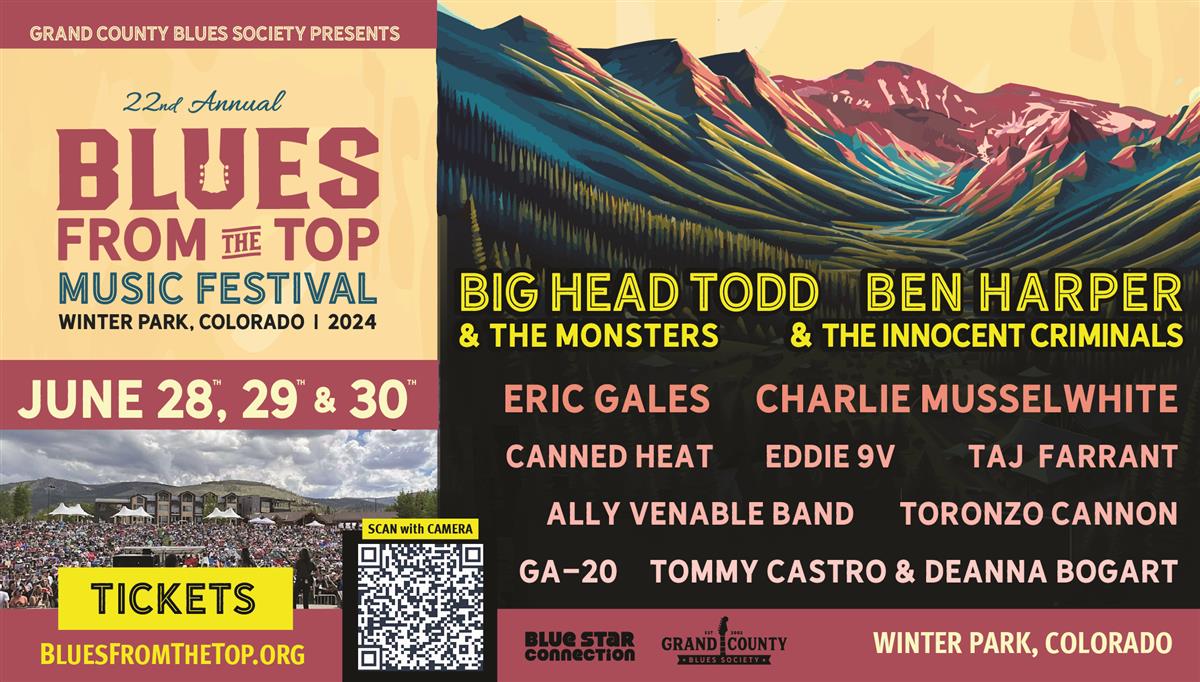 Don't Miss Blues From The Top 2024: A Weekend of Music in Winter Park, CO!"