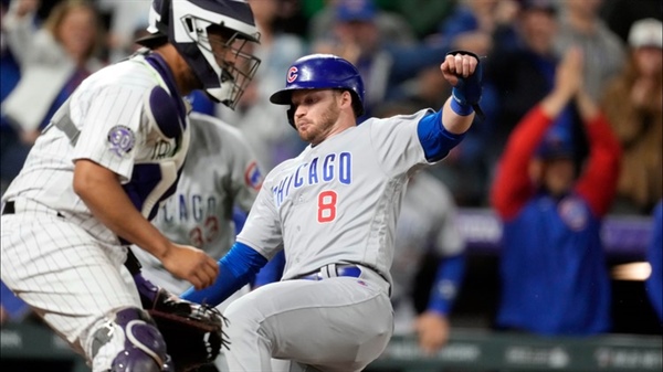 Yan Gomes gets key hit as Chicago Cubs top Colorado Rockies 5-4