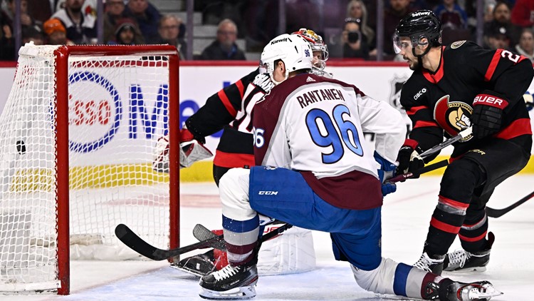 Rantanen gets 2 as Avalanche pull away in 3rd period for 7-4 win over Senators