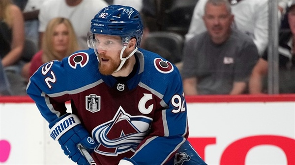 Landeskog is back skating with the Avalanche. He's still 'a long ways' away from playing