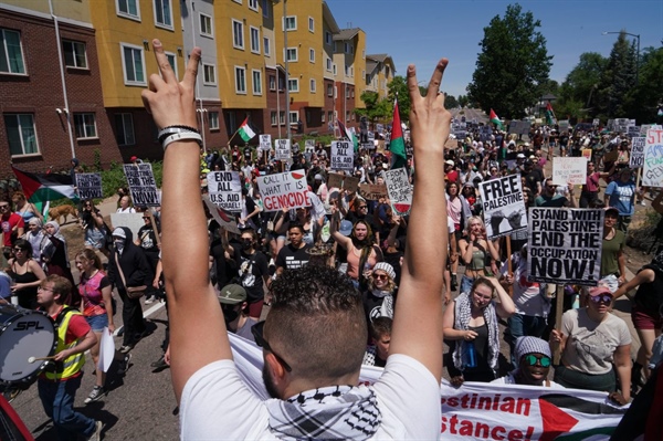 PHOTOS: March in support of Rafah hits Denver streets