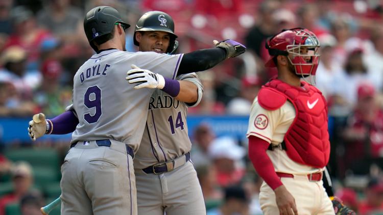 Tovar hits 2 home runs to lift Rockies to a 6-5 victory over Cardinals