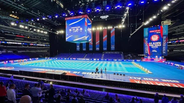 ‘This is remarkable’: How an NFL stadium transformed into the Olympic Swim Trials pool
