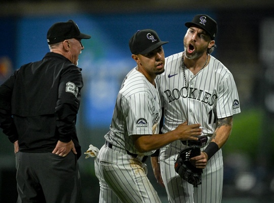 Jake Cave: Umpire Lance Barkdale’s missed strike-three call costs Rockies a...