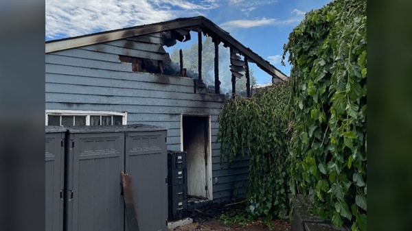 No injuries reported after fire in detached garage