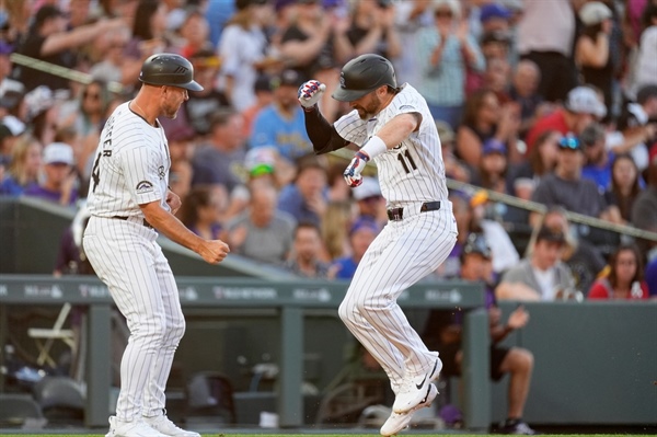 Rockies’ Jake Cave supplies the fireworks in 4-3 win over Brewers