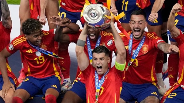 Spain beats England 2-1 to win record fourth European Championship title