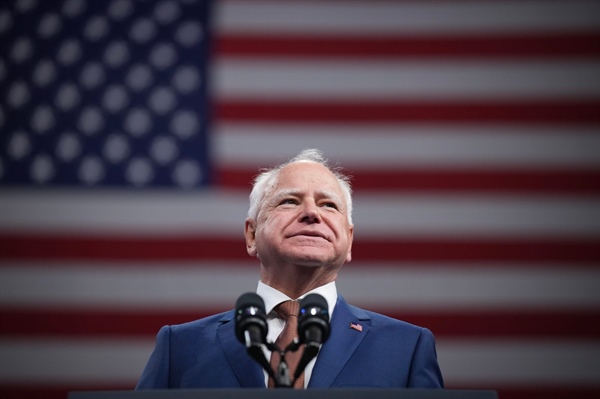 Tim Walz raises $3 million in Denver, capping “interesting” first week as...