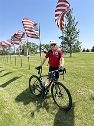 Fraser cyclist completes second leg of cross-country bike ride in memory of biking partner