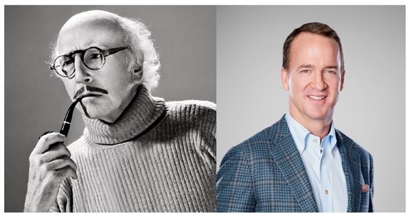 Peyton Manning will grill Larry David of “Seinfeld,” “Curb Your Enthusiasm”...