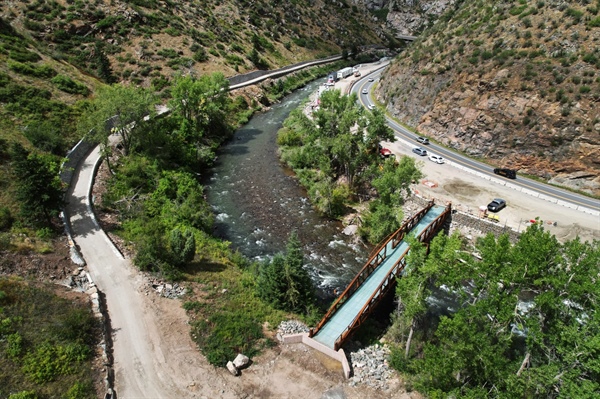 $80 million Clear Creek Canyon project includes 3 miles of trail, 8 bridges...