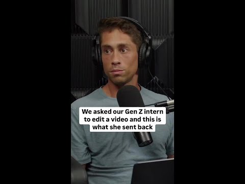 We asked our Gen Z intern to edit a video. This is what we got. #genz #podcast #funny #viral