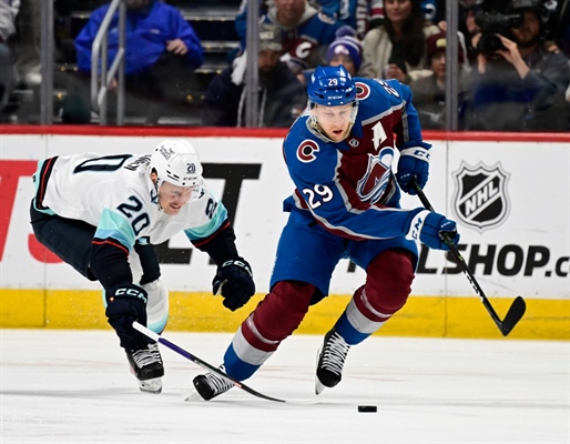 What’s it like to see Avalanche star Nathan MacKinnon skating down ice at full speed? “Terrifying”