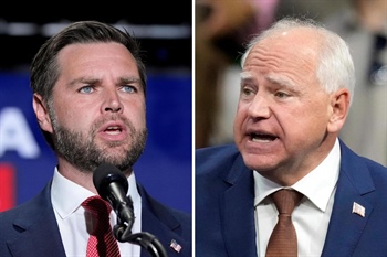 Watch live: J.D. Vance, Tim Walz in the vice presidential debate tonight