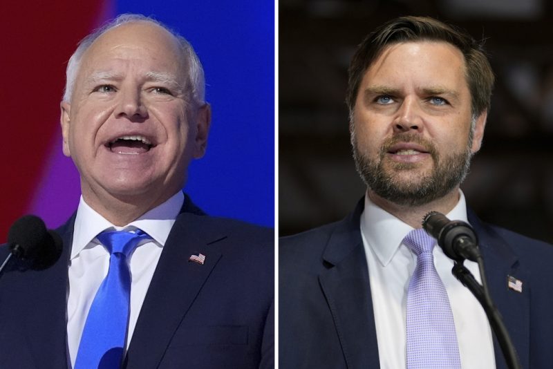 Watch live JD Vance, Tim Walz face off in 2024 vice presidential debate