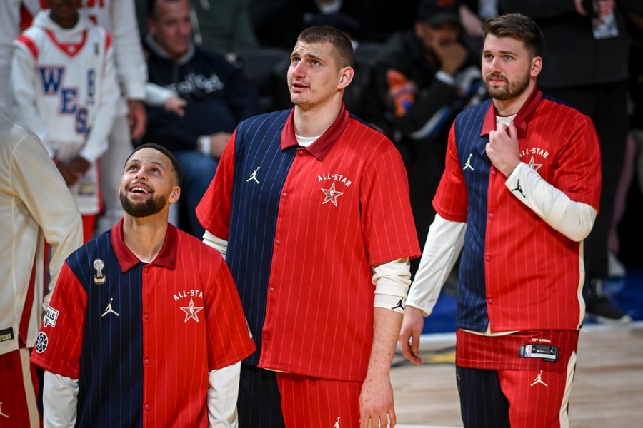 Nikola Jokic, Luka Doncic team up to prank and posterize Steph Curry at All-Star...