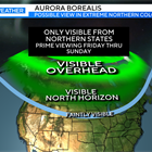 Northern lights will be visible in extreme northern Colorado