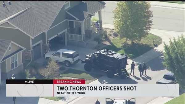 2 Thornton police officers struck by gunfire in neighborhood