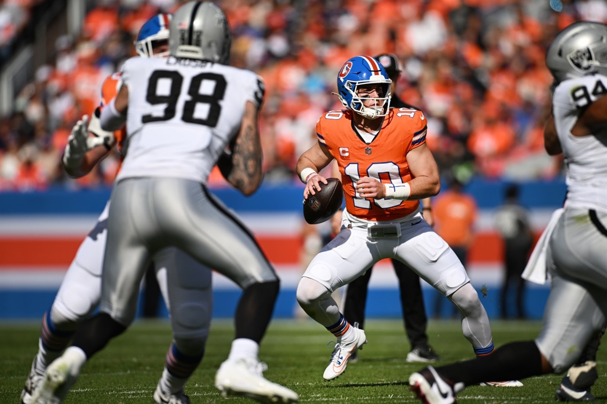 Broncos QB Bo Nix’s ability to avoid sacks has been strong suit through five games