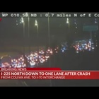 Multi-vehicle crash snarls northbound traffic on I-225 near I-70