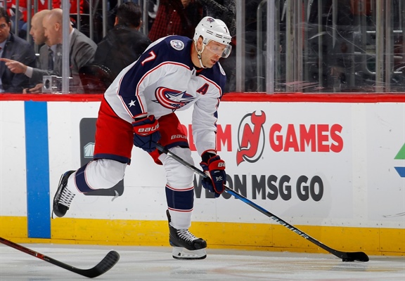 Ex-Avs defenseman Jack Johnson is back home, ready to help rebuilding Blue...