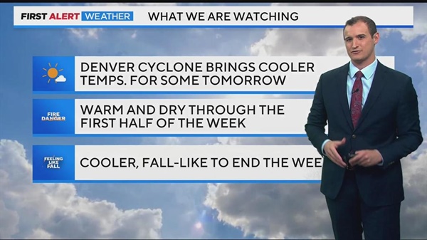 Cooler temperatures in Denver on Sunday, high elevation snow to end the week ahead?