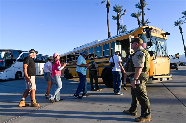 Trump Coachella rallygoers stranded in dark, miles from their cars after...