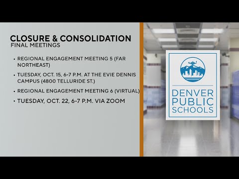 Denver Public Schools holds one of its last meetings on school consolidations Tuesday