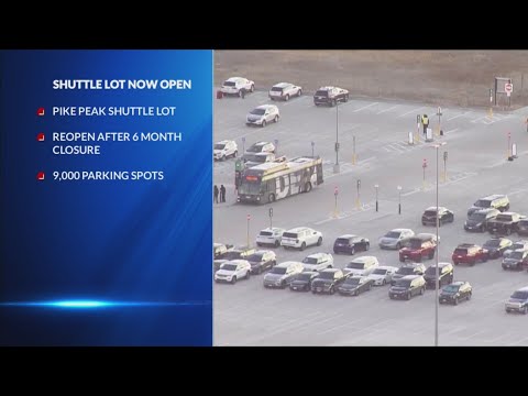 Denver International Airport’s Pikes Peak shuttle lot fully reopens