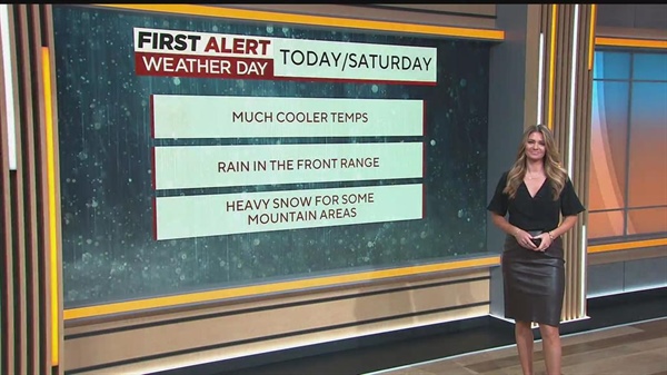 First Alert Weather Day: Front Range rain with mountain snow this weekend