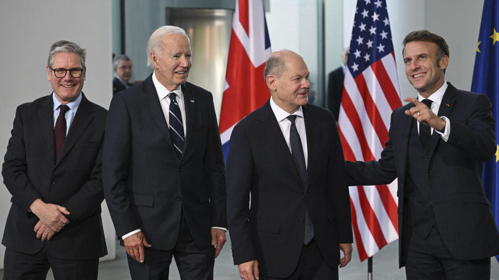 Biden meets with European allies in Berlin, says West must keep aiding Ukraine