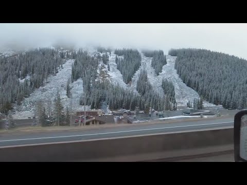 Snow beginning to fall in Colorado