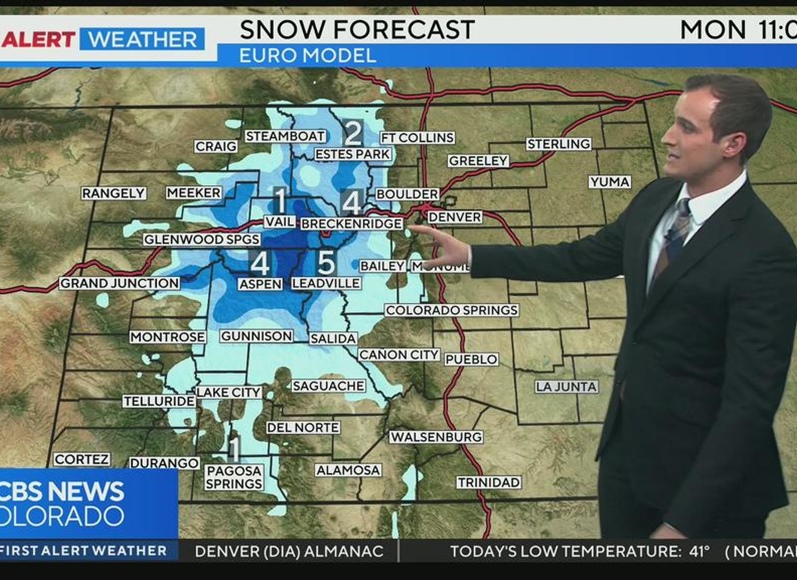 Accumulating snow expected in portions of Colorado Sunday night